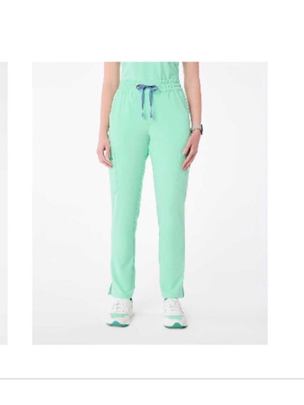 Figs DOWA Mariner Straight Leg Scrub Pants with Blue Drawstring, size
